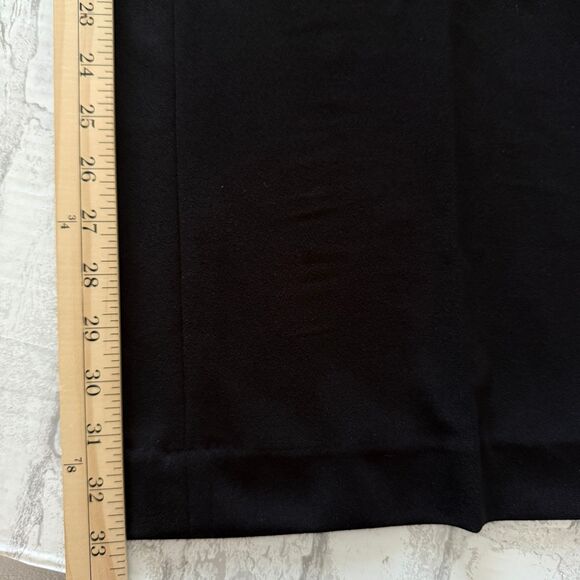 Express Womens Black High Rise Wide Leg Belted Trousers Career Pants Sz 8R - Picture 12 of 13
